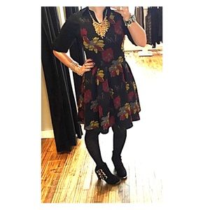 Fit and Flare Floral Dress